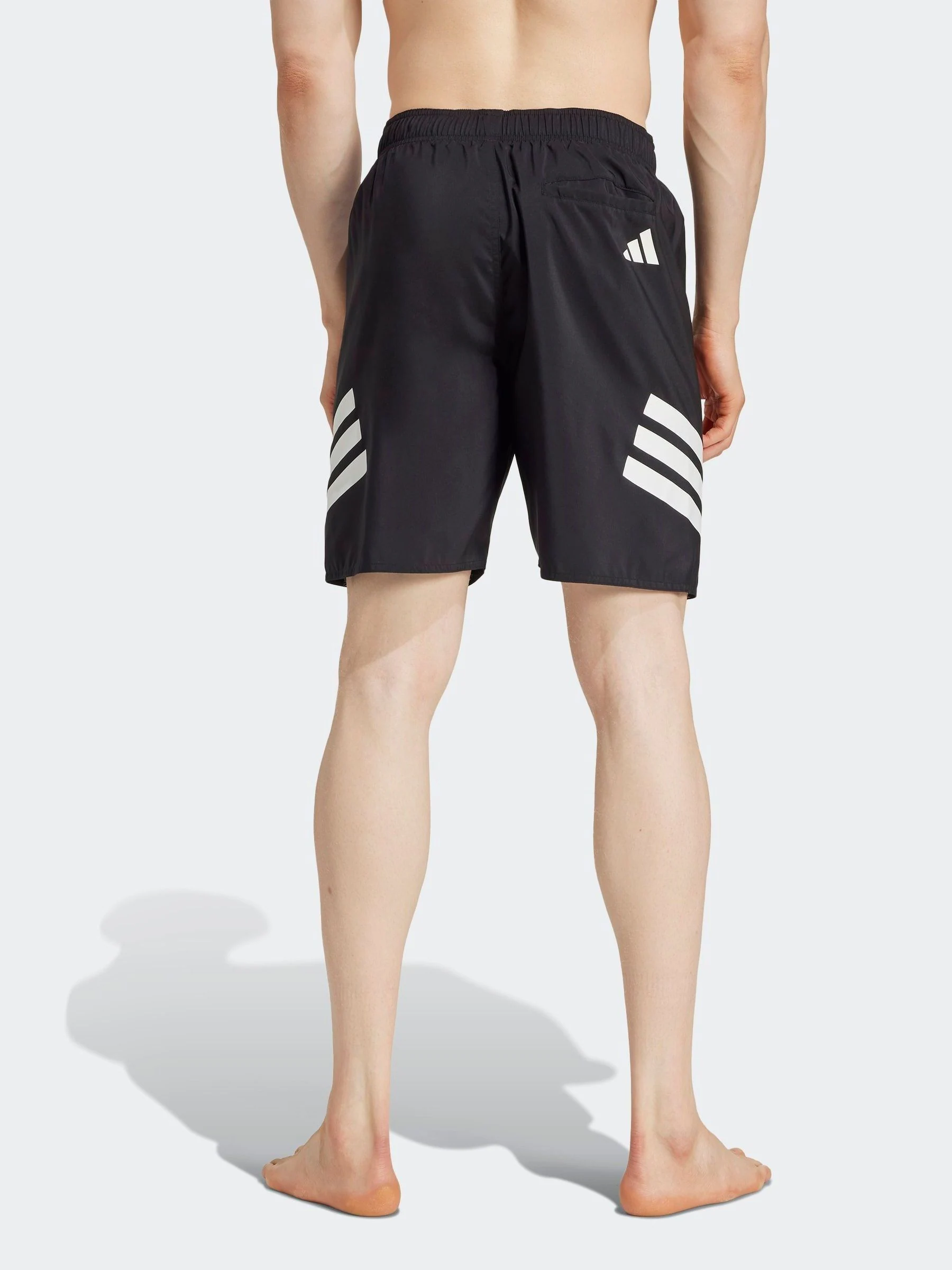 Zwart/wit - adidas 3-Stripes 8 Inch Swim Shorts