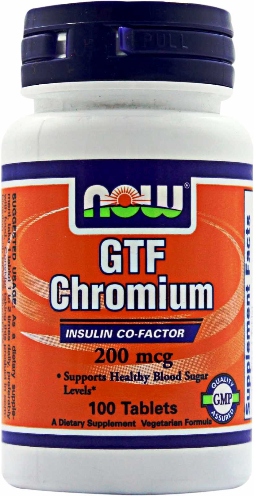 NOW Foods GTF Cromo 100 comprimidos