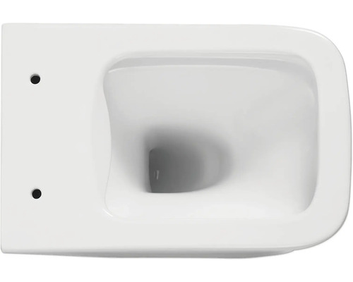 Jungborn wandclosetset THREE 52, diepspoel, open rand, wit, met toiletzitting en softclose-mechanisme