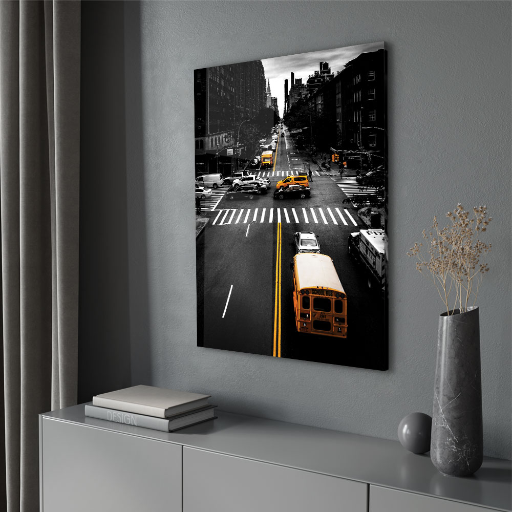 Walljar acrylglas schilderij - New York Intersection Acrylglas schilderij - 80 x 120 cm