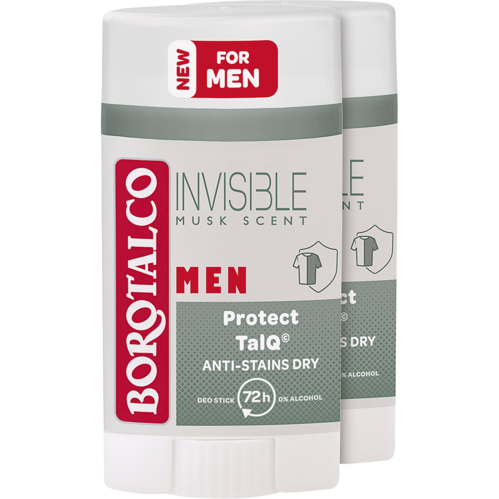 Borotalco Deo Stick Men Invisible Musk Scent 2 x 40 ml
