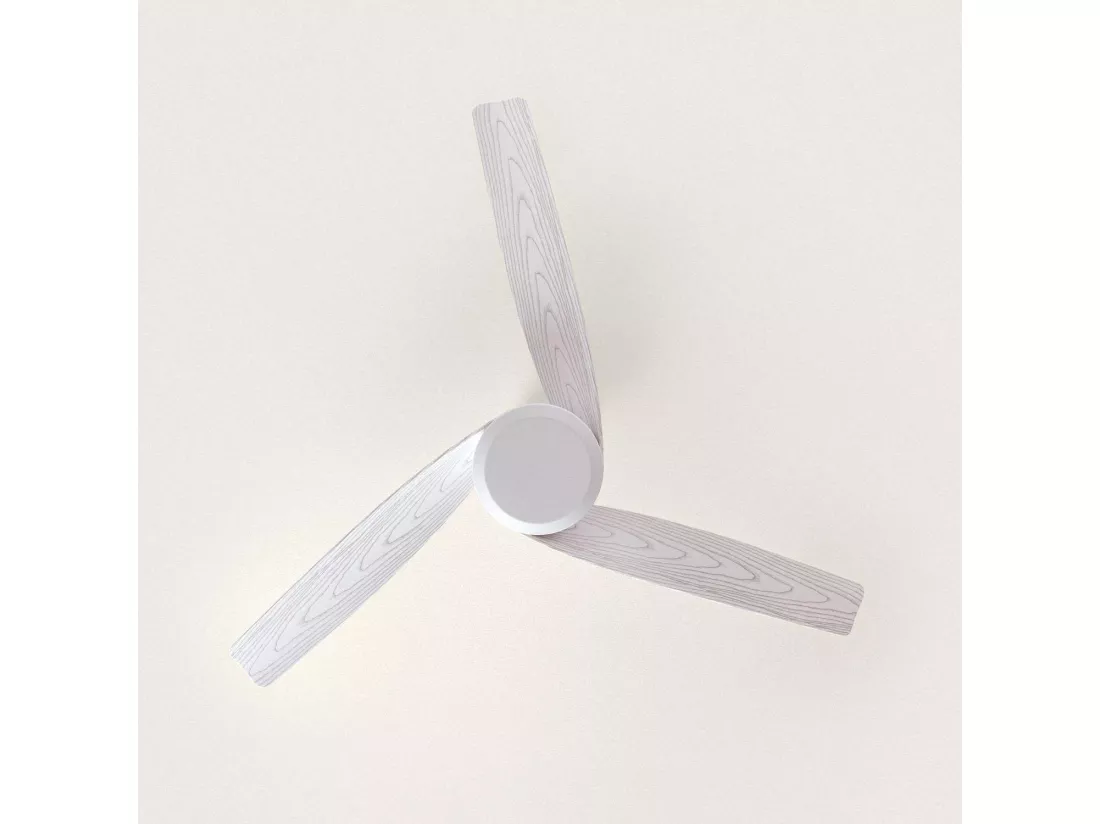 Ventilateur de Plafond Silencieux Eubea 132cm Motor DC Bois blanc Télécommande Sans lumière Non Bois blanc