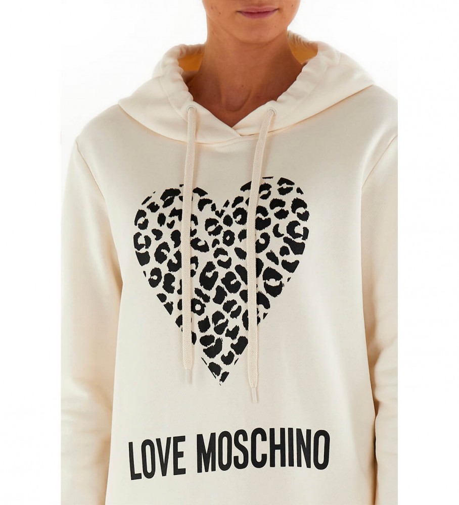 Vestido com capuz bege Love Moschino