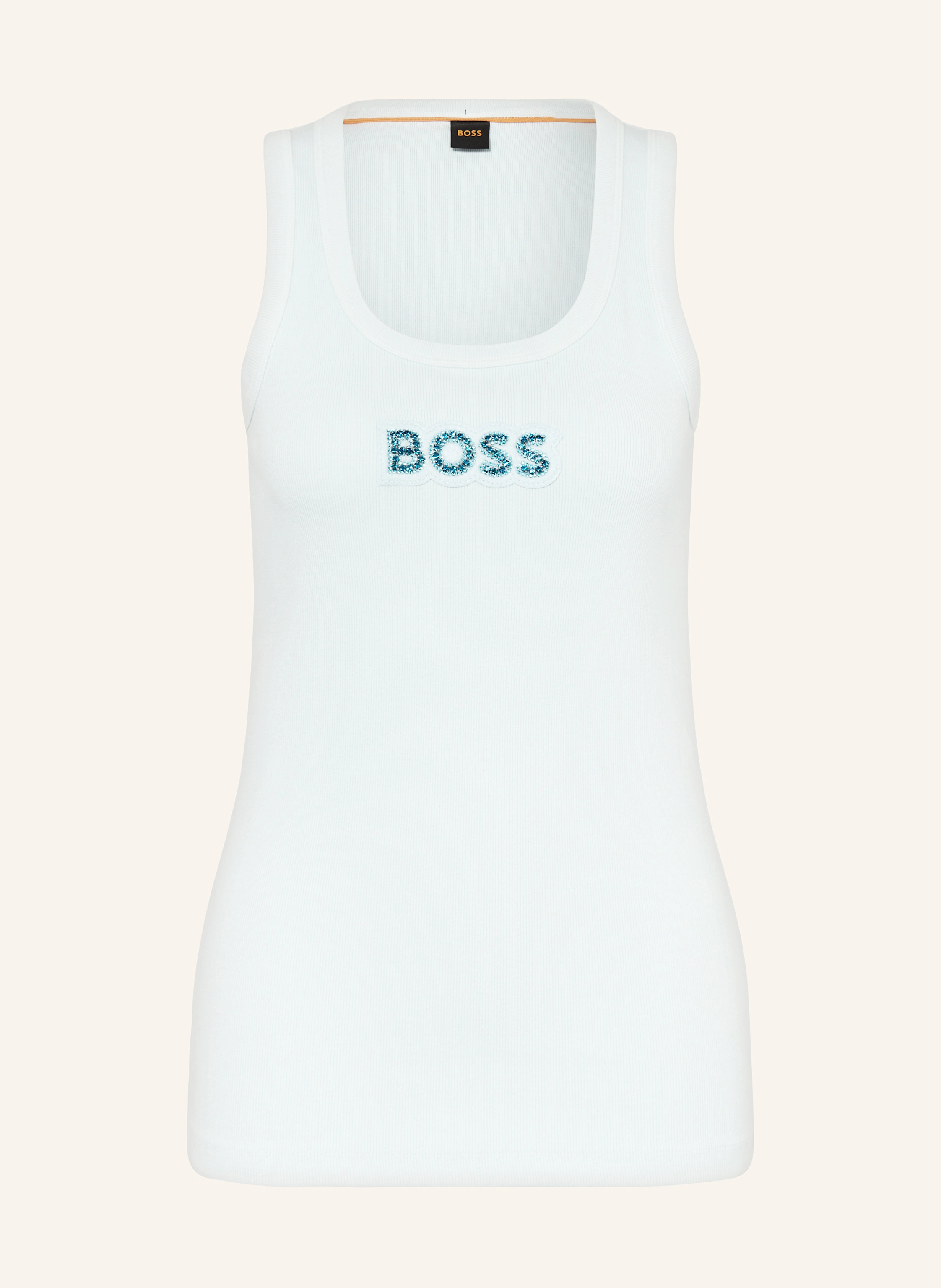 BOSS Top EMATITE mit Schmucksteinen