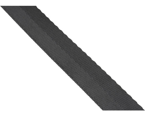Mamutec polyester tape, zwart, 25 mm, verkocht per meter