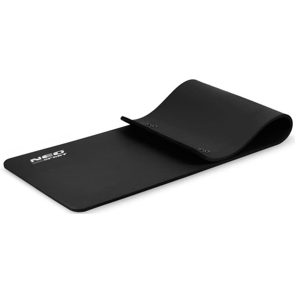 Treningsmatte med hull, tykk 183 x 60 cm Neo-Sport - 192000 svart