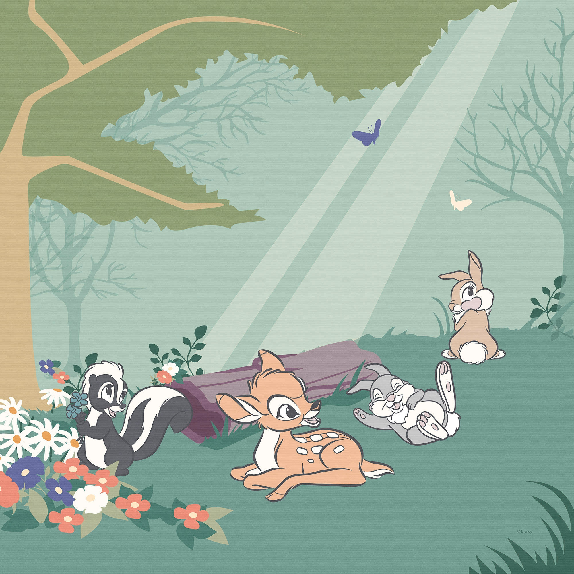 Komar Leinwandbild »Bambi Life in the Forest - Grösse 40 x 40 cm« Disney 40 x 40 cm (Breite x Höhe), 1 Stk. tlg. Keilrahmenbild mit Echtholzrahmen, Kinderzimmer