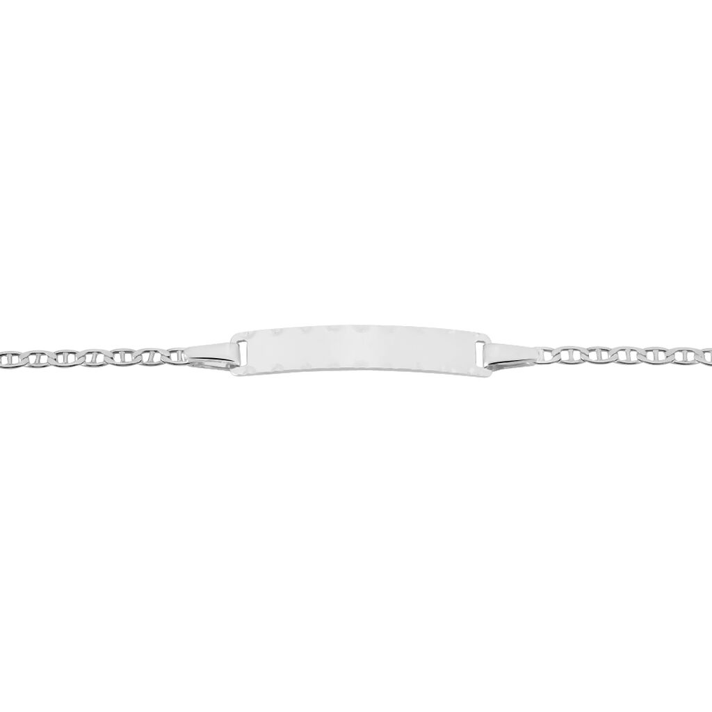 Bracelet Identité Gaspardine Maille Forçat Or Blanc