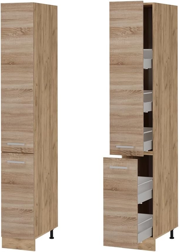 Vicco Apothekerschrank R-Line, Medizinschrank für die Küche, Sonoma, 30 cm