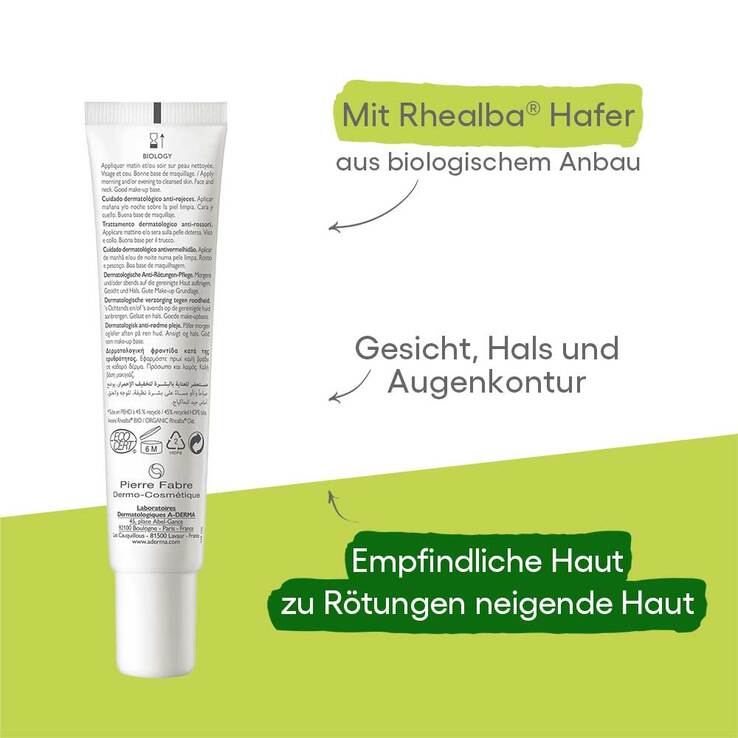A-Derma Biology Anti-Rötungspflege dermatologisch, 40 ml