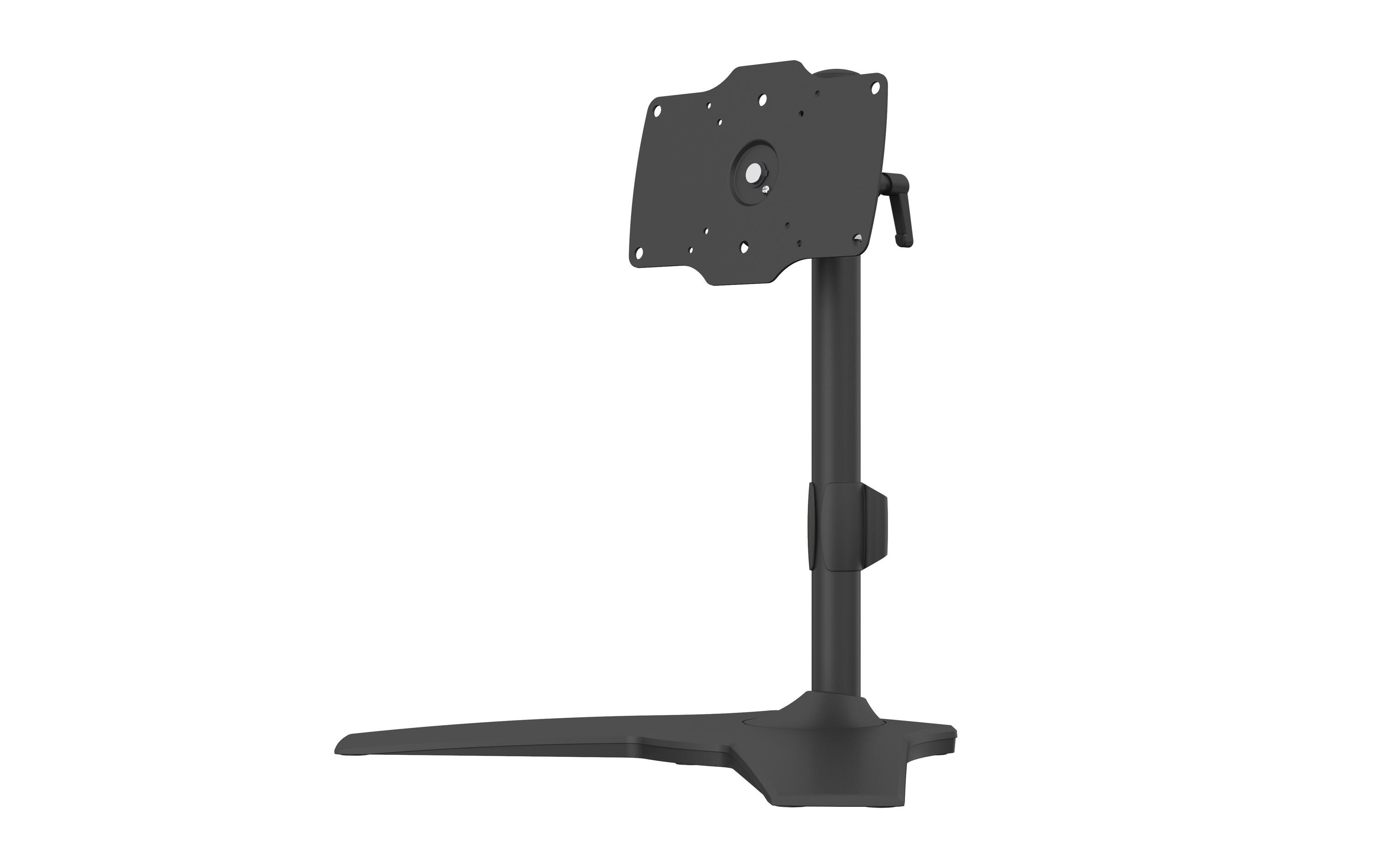 Monitor-Standfuss Single bis 15 kg – Schwarz<br>Für 1 Bildschirm
