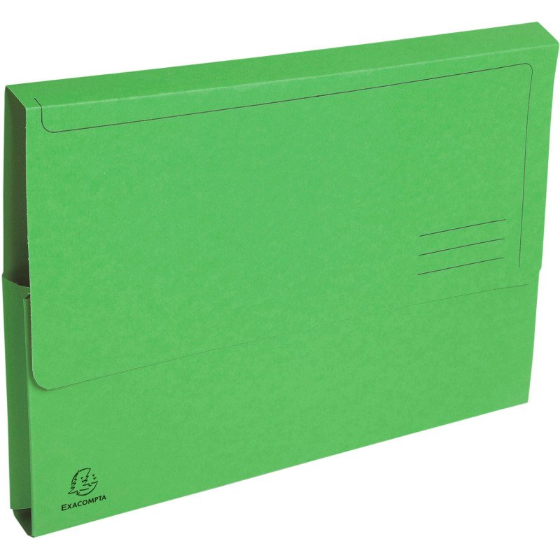 Chemise pochette Forever à soufflet carte Exacompta 24 x 32 cm couleurs assorties - Paquet de 25