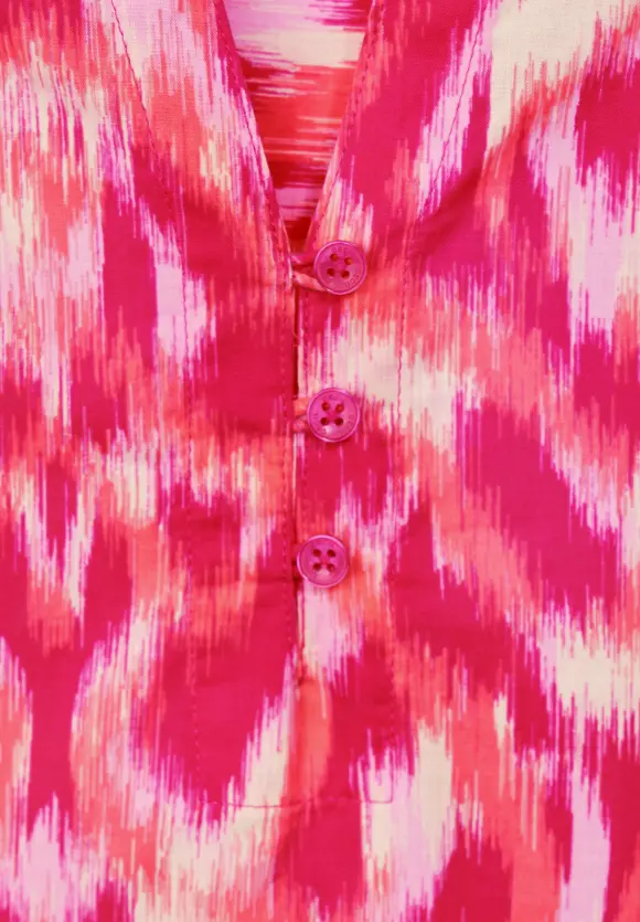 Bluse mit modernem Print - pink sorbet