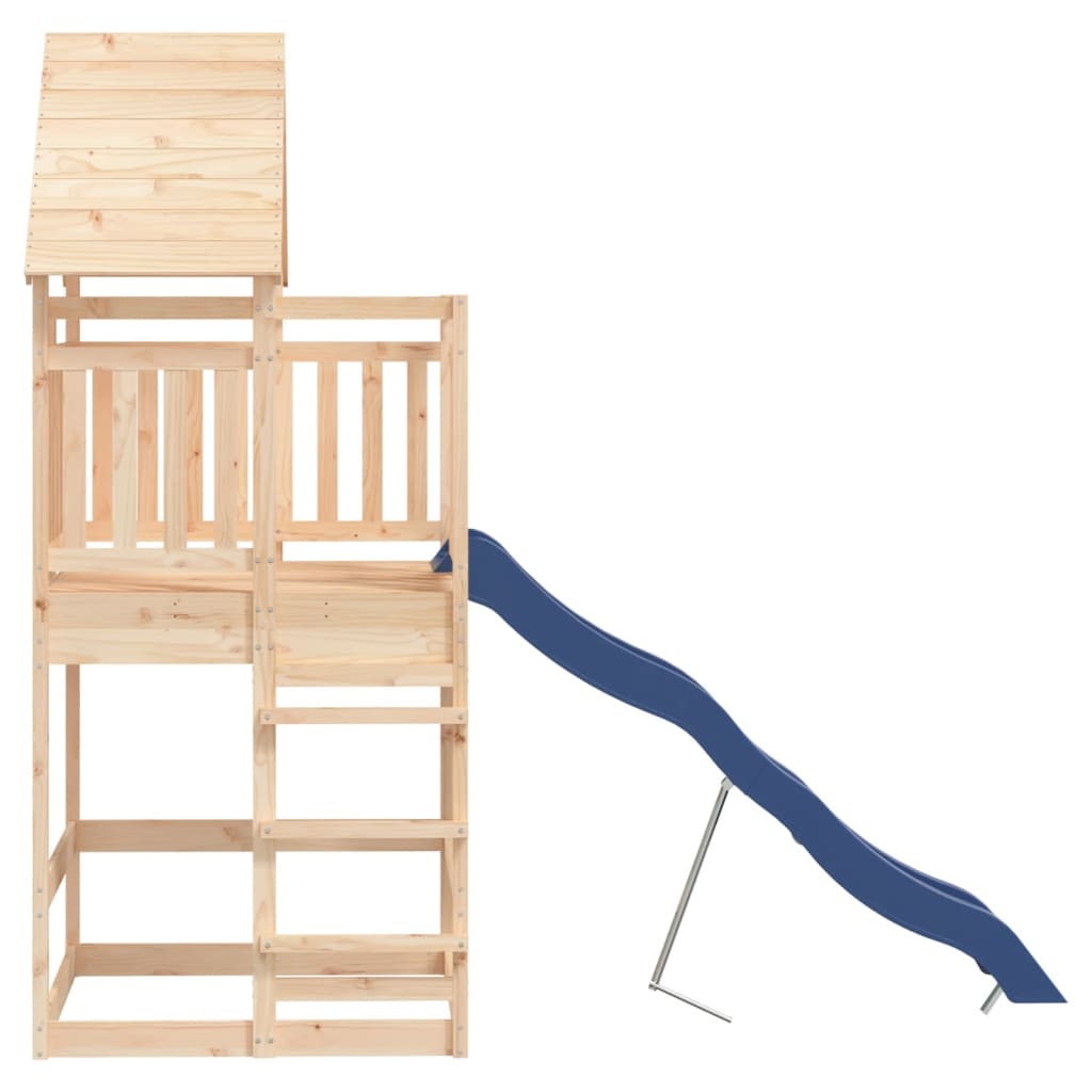 Aire de jeux d'extérieur balançoires toboggan portiques robuste jeux jardin 292 x 127 x 264 cm bois de pin massif