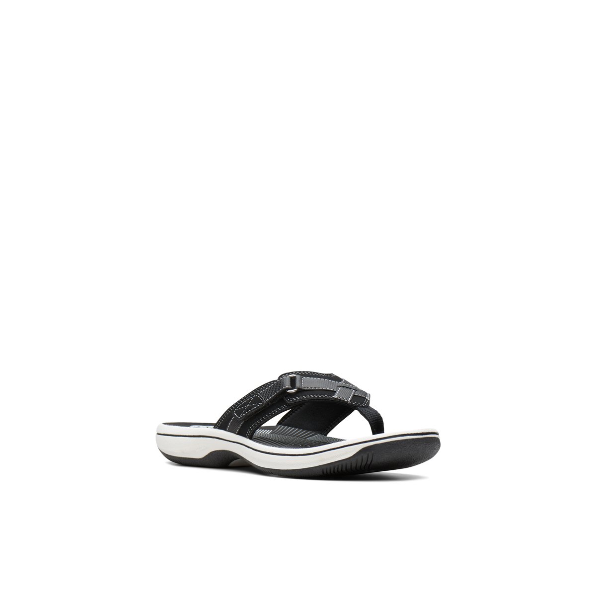 CLARKS-Breeze sea 1-Tongs sandales à talon plat - Talon plat - Noir