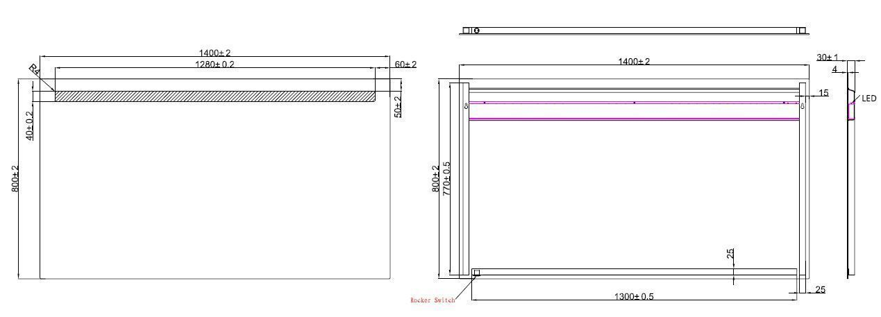 Mueller Shine LED spiegel 140x80cm