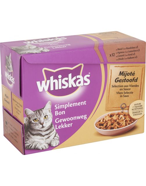 Whiskas Gewoon Lekker 12pack 85 g - Kattenvoer