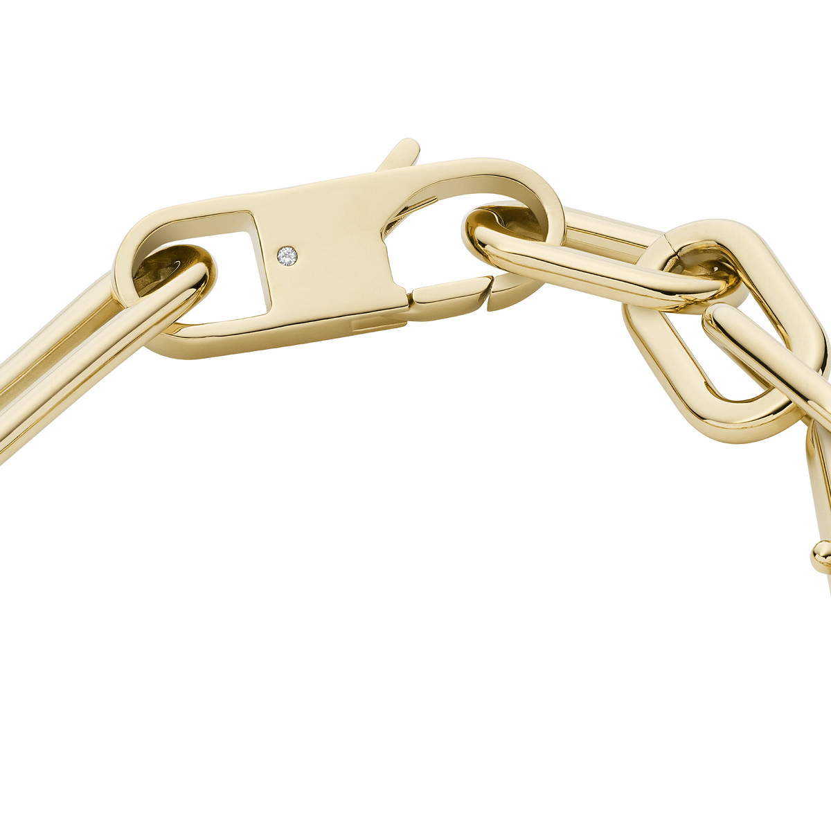 Bracelet FOSSIL acier inoxydable doré 190 cm