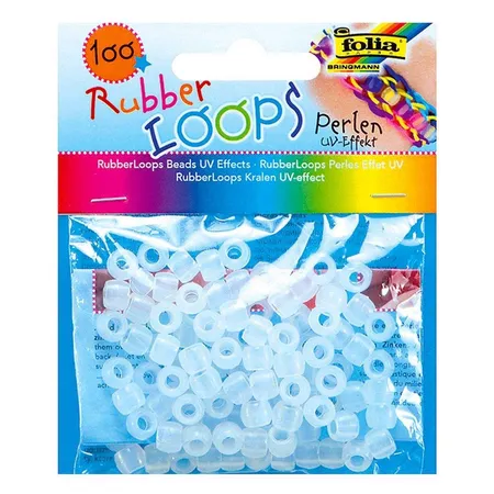 Folia Rubber Loops Perlen mit UV-Effekt