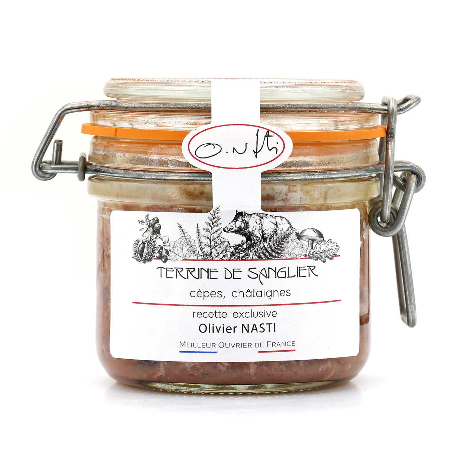 Terrine de sanglier aux cèpes et aux châtaignes - Recette exclusive d'Olivier Nasti