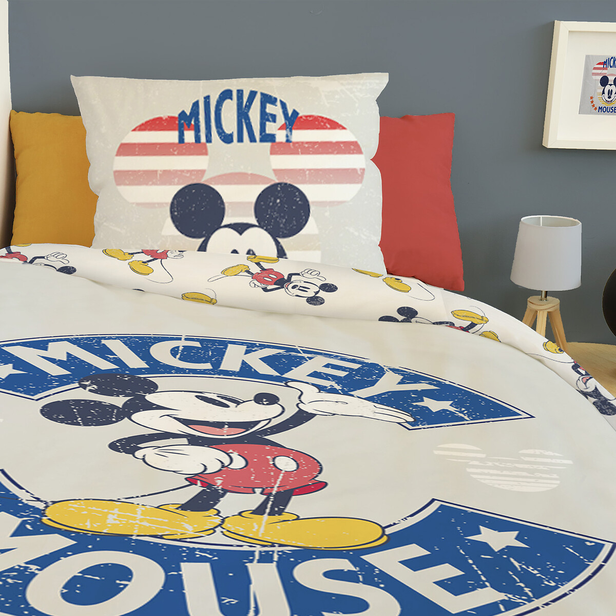 MICKEY<br>Conjunto de cama em katoen, Mickey Vintage