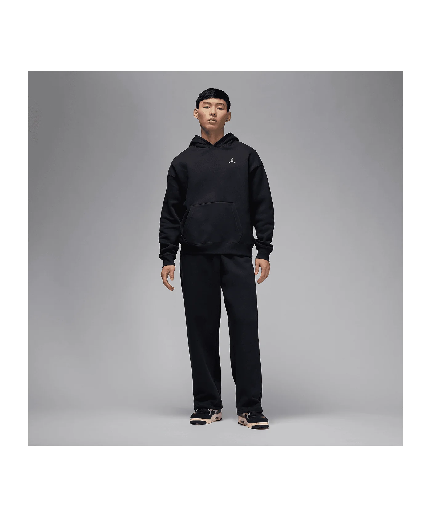 Jordan Brooklyn Fleece Oversized Kapuzenjacke Schwarz F010