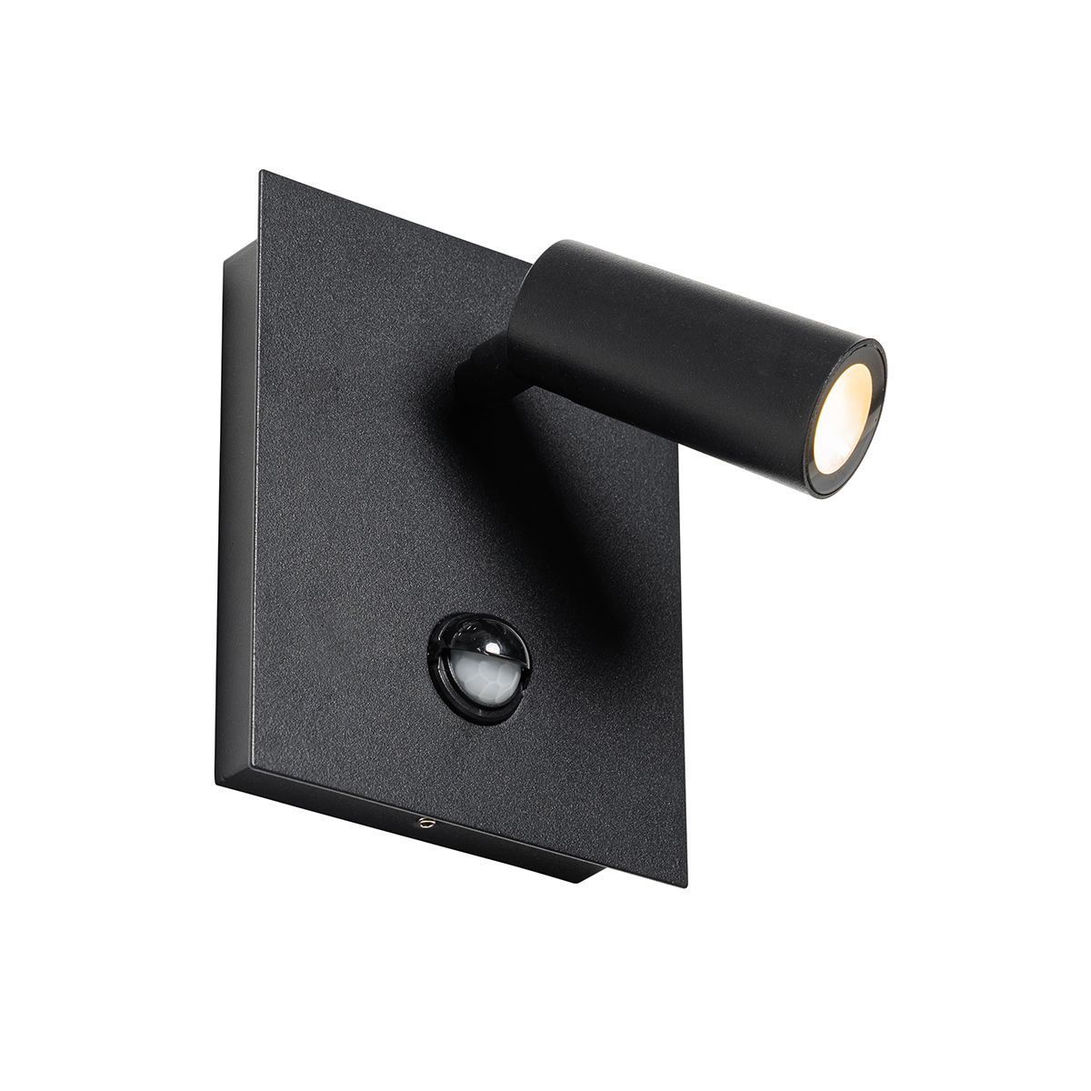 Buiten wandlamp zwart incl. LED IP54 bewegingssensor - Simon