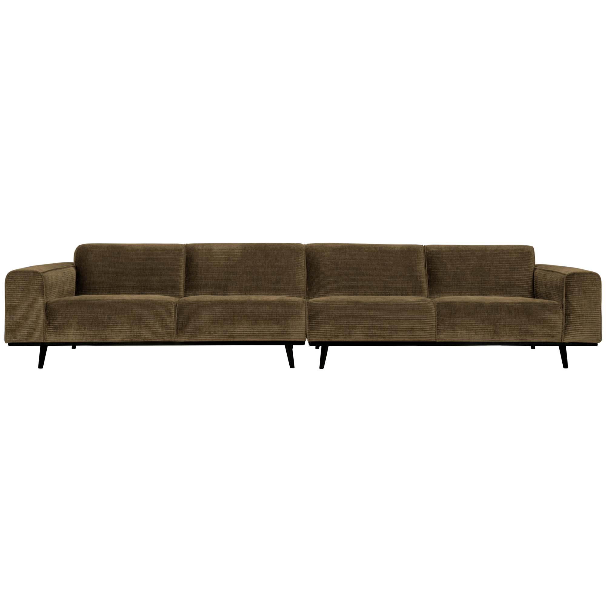 4-zits bank Statement XL Statement XL 4-Zits Bank - 372 cm - Platte Brede Rib - Rock