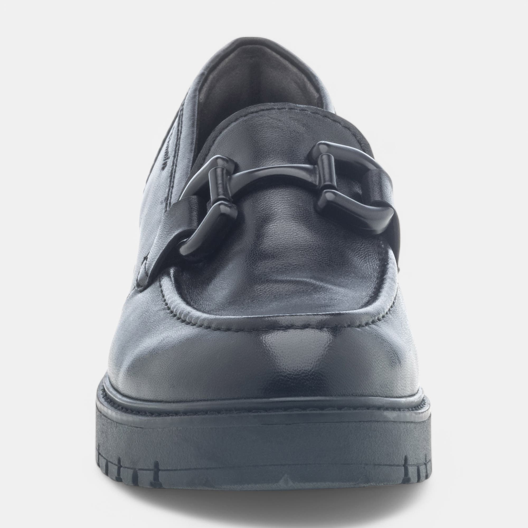 Mocassins Femme en cuir noir