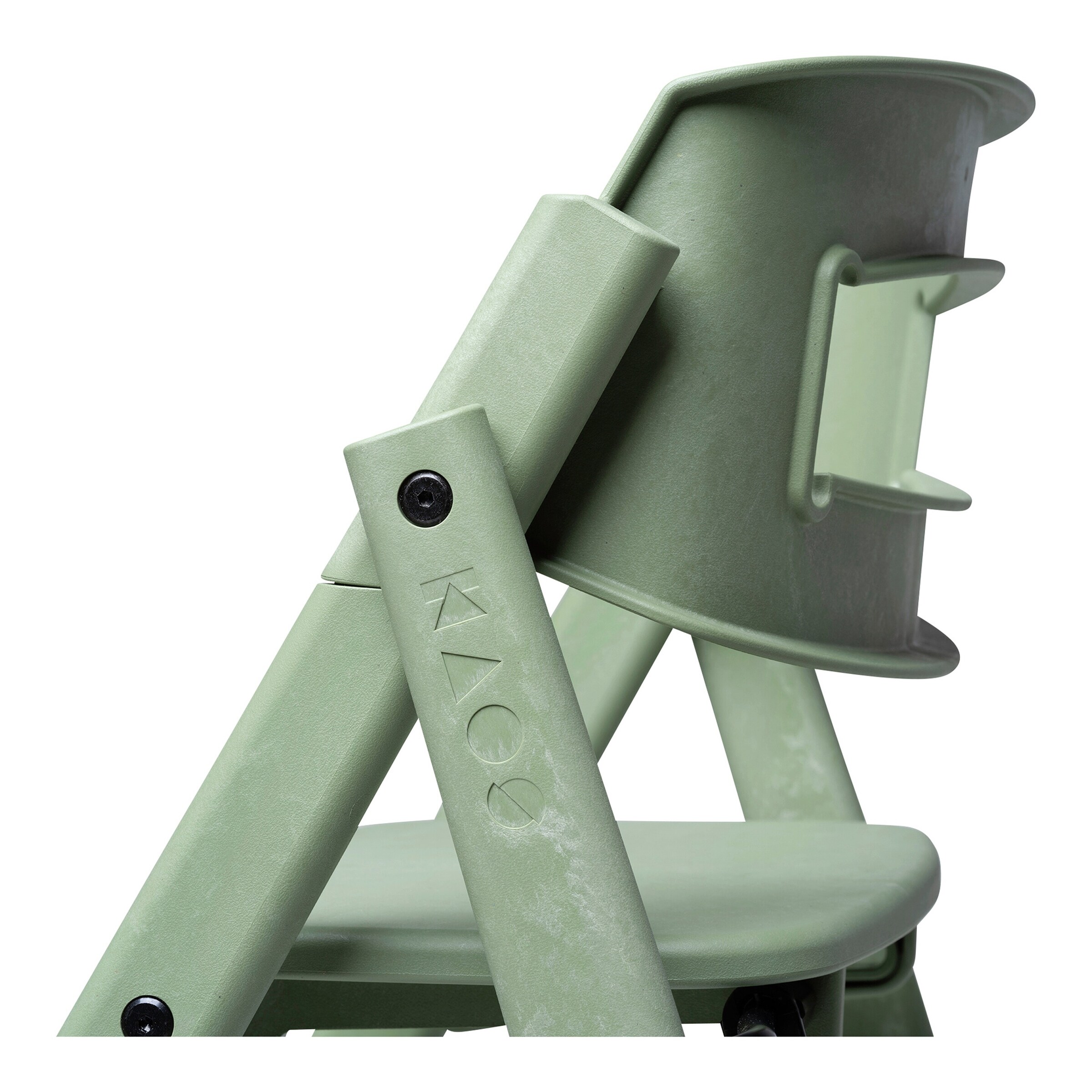 KAOS Treppenhochstuhl Klapp Recycled mineral green