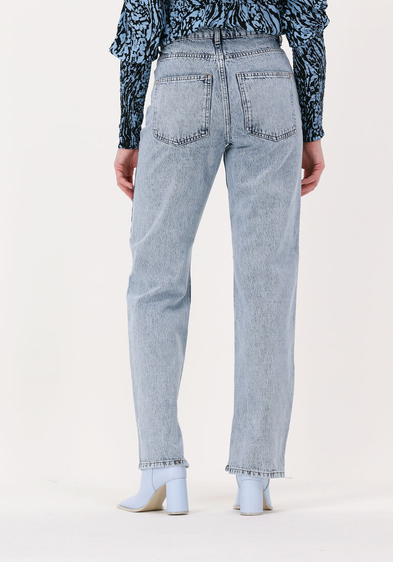 GESTUZ blauwe gestuz straight leg jeans tanergz hw 90's straight slit jeans