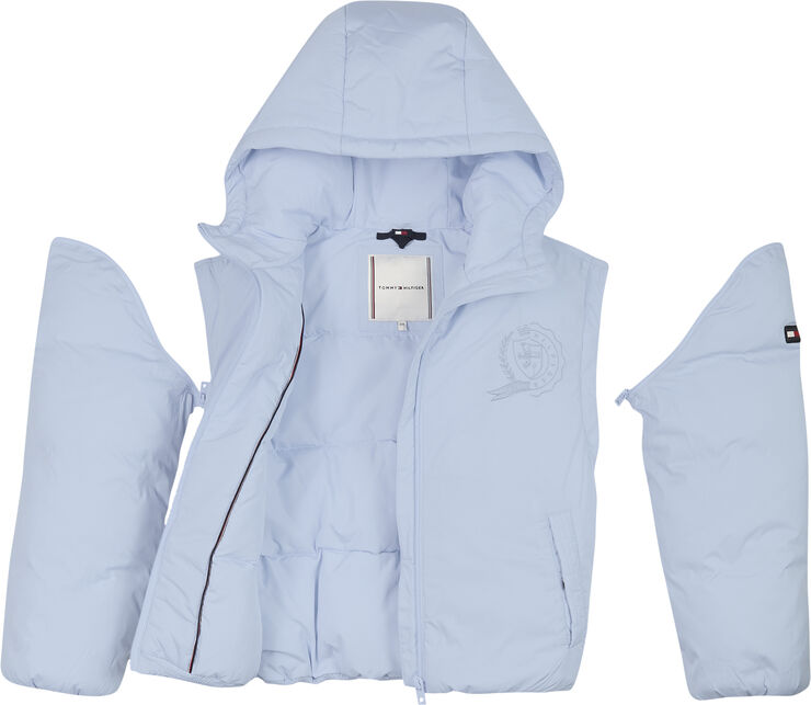 Tommy Hilfiger ICON ZIP OFF SLEEVE SHORT PUFFER Chambray sky