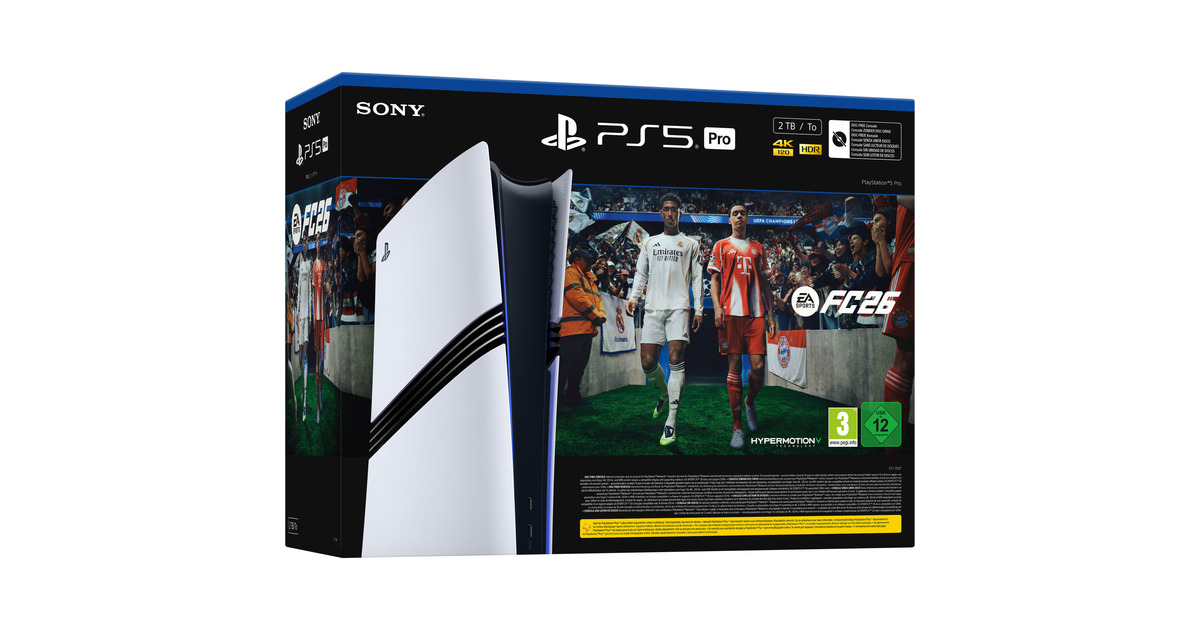 SonyPlayStation 5 Pro 2 TB E-Chassis - FC 26 bundel spelconsole  (Wit/zwart)