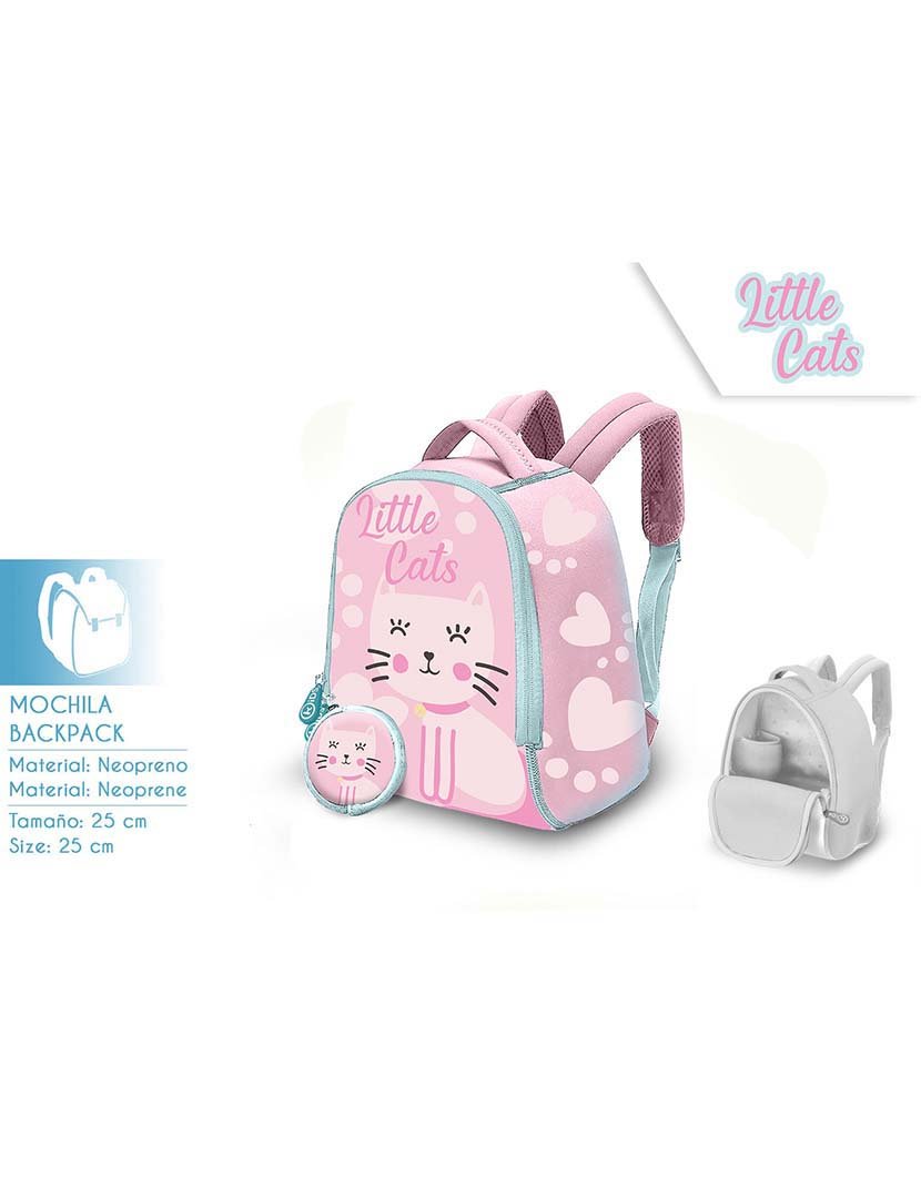 Neoprene Backpack 25Cm Kittens