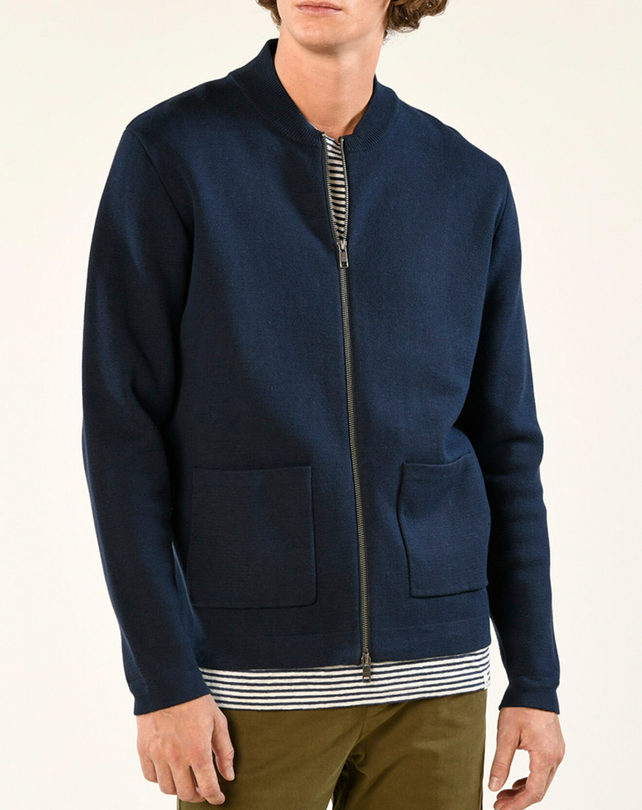 Harris Wilson Bombers en maille Gaelos marine
