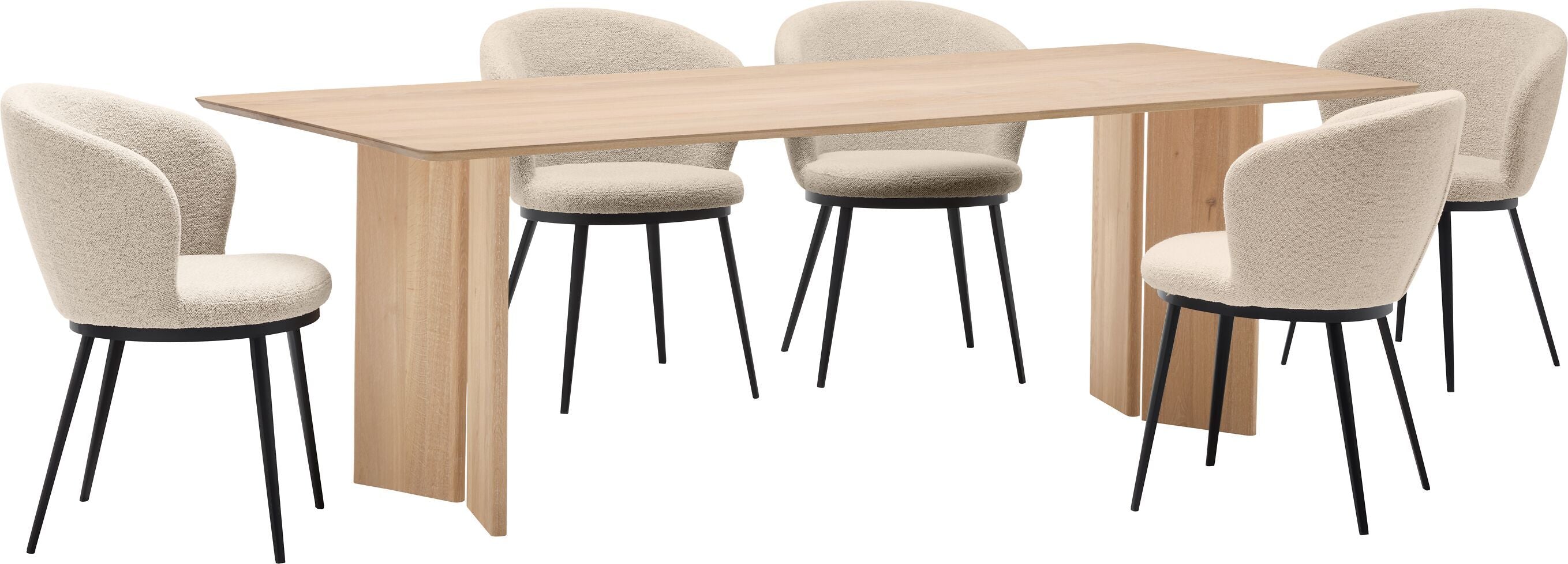ELIANA Tisch - Eiche weiss / B: 240.0 cm x T: 95.0 cm x H: 75.0 cm