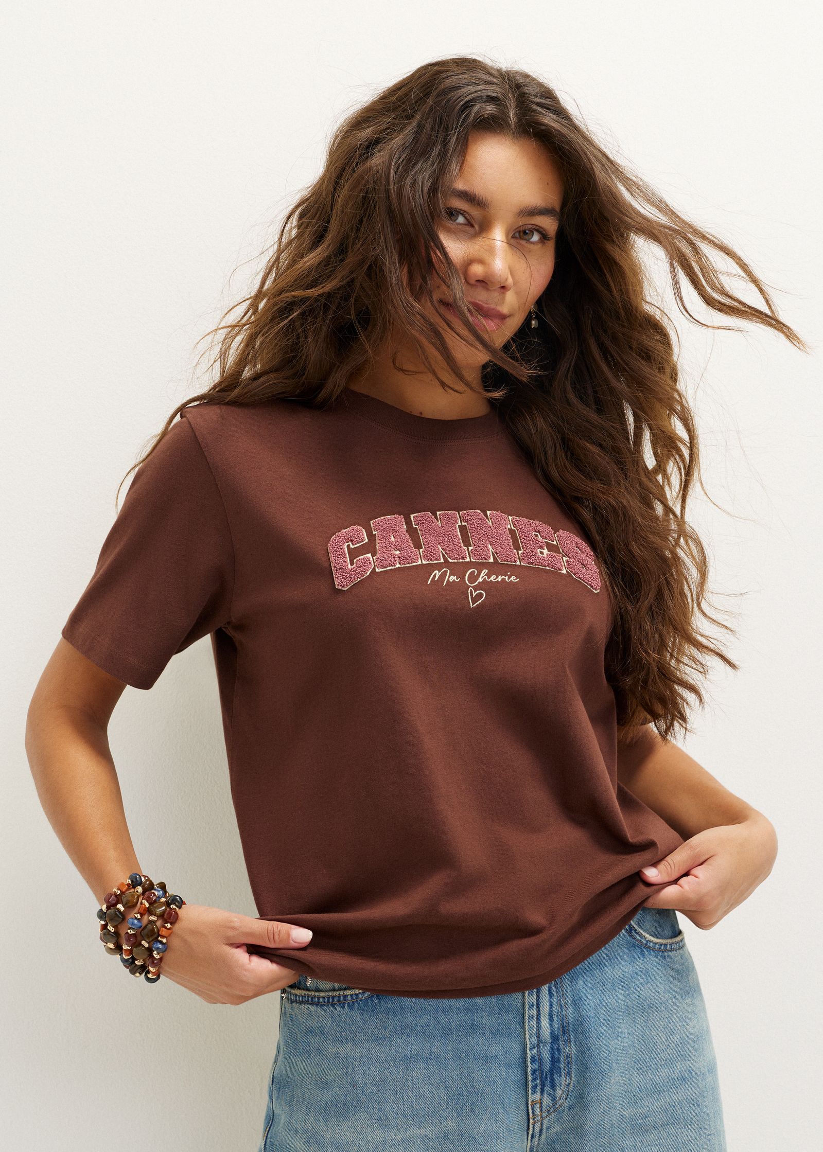 T-shirt met zachte print