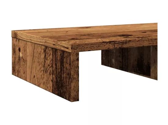 Support de moniteur vieux bois 50x27x10 cm bois d'ingénierie