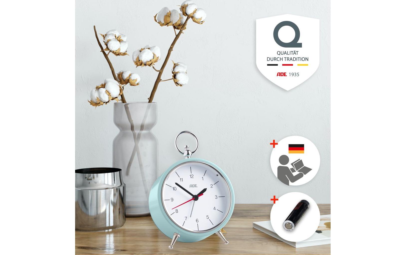 Klassischer Wecker Retro HellblauAnaloger Wecker im nostalgischen Design