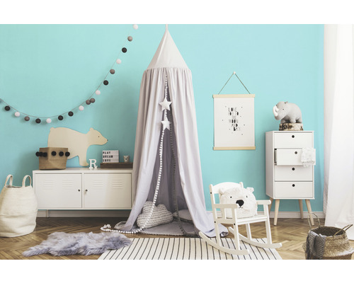 Vliesbehang 3831-36 Little Love Uni turquoise