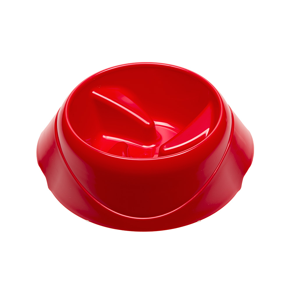 Écuelle anti-glouton pour petits chiens en plastique magnus slow small, 0,5 litres, plastique anti-dérapant