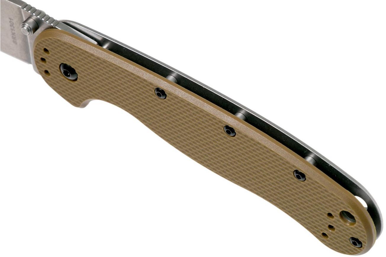 ESEE Avispa zakmes, stonewashed D2 blade, Coyote Brown handle BRK1302CB