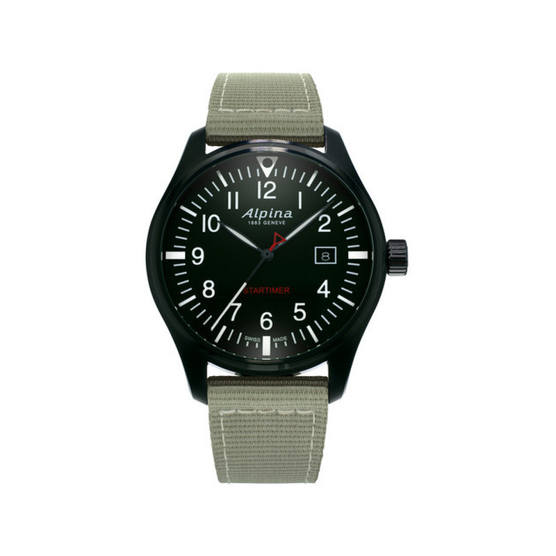 Montre Alpina homme quartz acier nylon