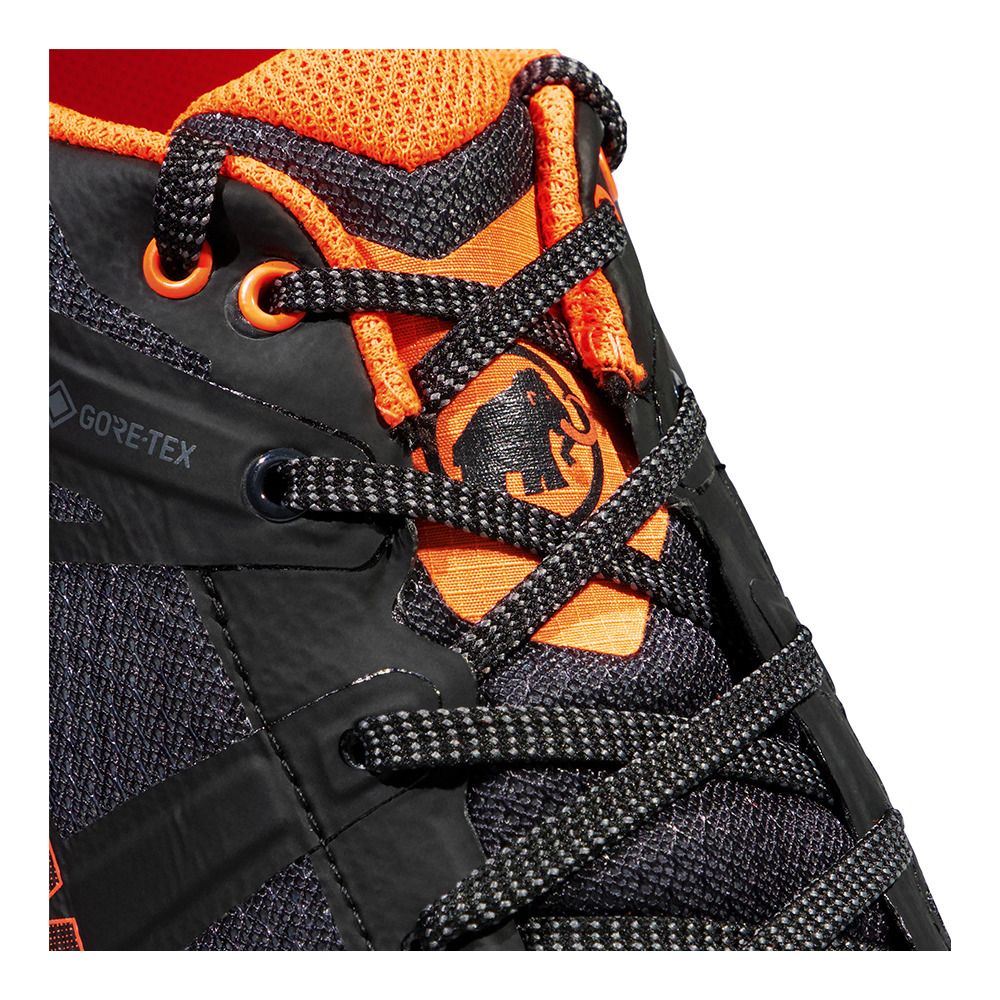 Mammut SERTIG II LOW GTX - Chaussures randonné Homme black/vibrant orange