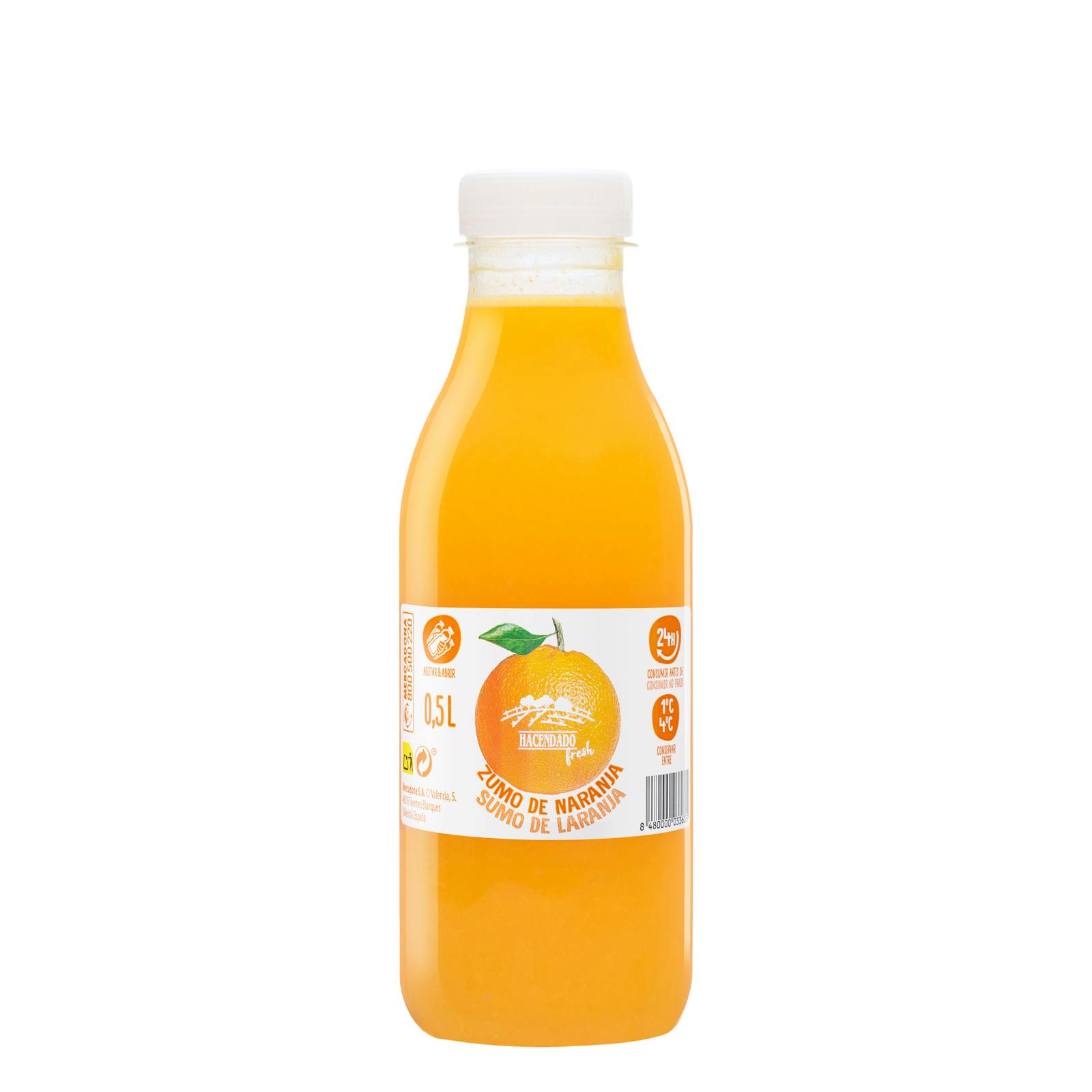 Jus d'orange fraîchement pressé Hacendado