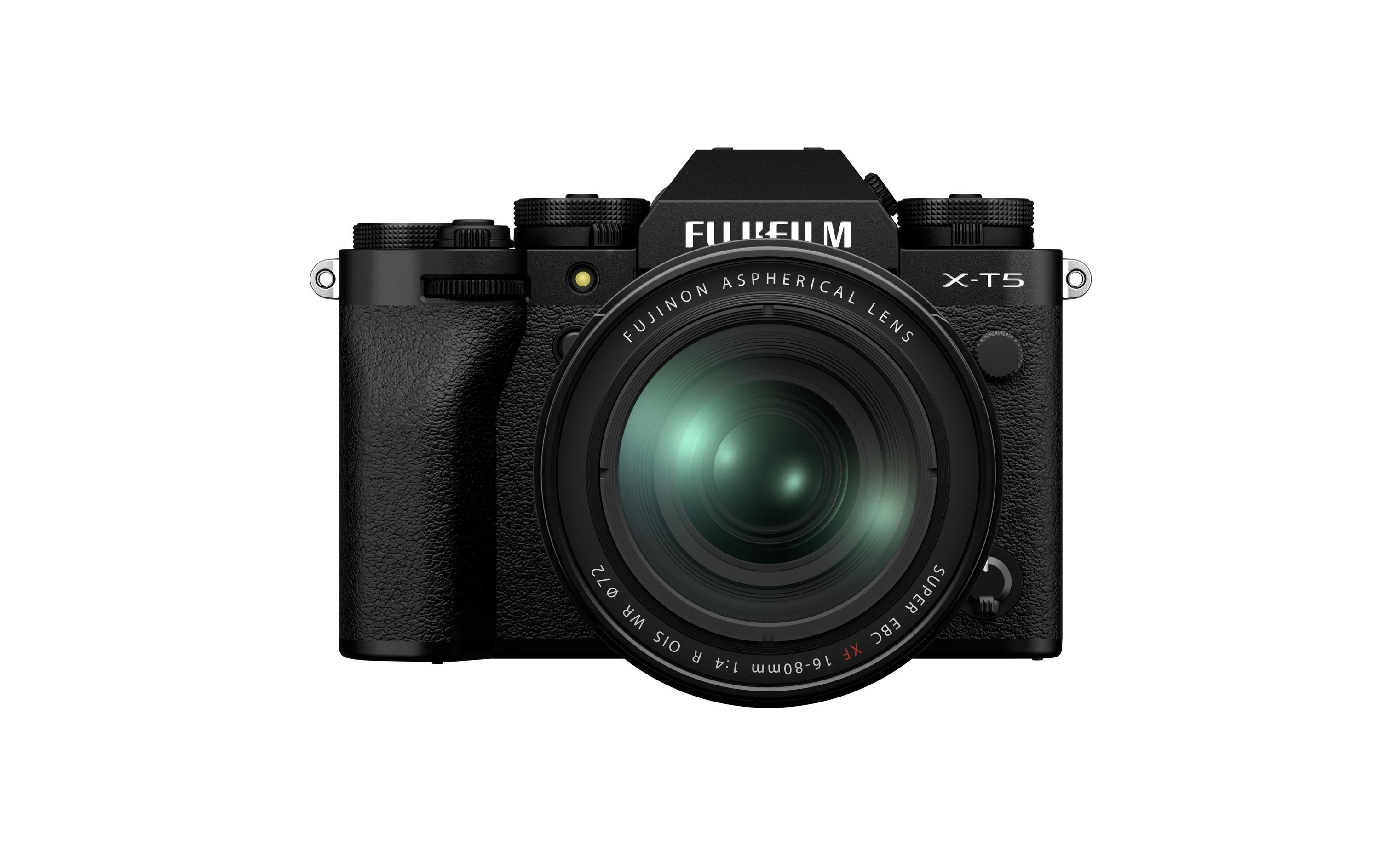 Fotokamera X-T5 Kit XF 16-80 mm Schwarz<br>Spiegellose Systemkamera mit 40.2 Megapixel-Sensor und integriertem Fünf-Achsen-Bildstabilisator