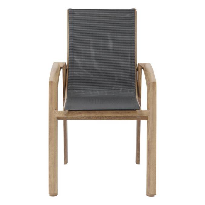 Fauteuil de jardin empilable AXANT Gris poivre / Honey