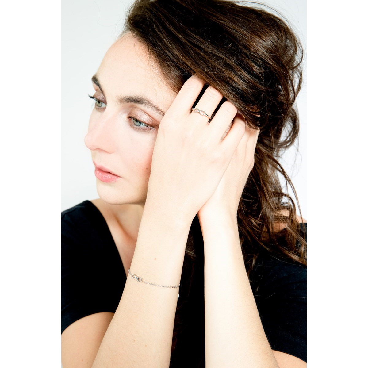 Bracelet souple mono-motif en Acier 316L - blanc brillant