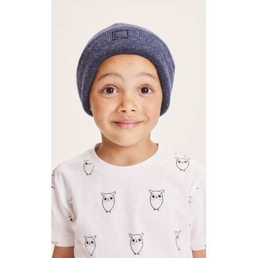 Knowledge Cotton Apparel Leaf Beanie, Dark Denim, One Size