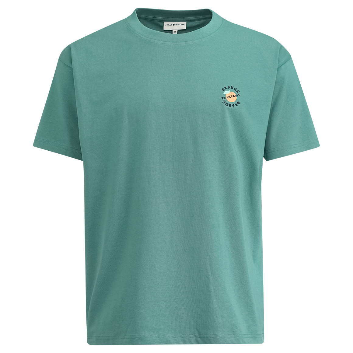 Jonas Nielsen Herren T-Shirt mit Stickerei dunkelgrün